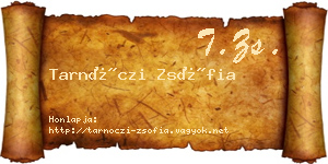 Tarnóczi Zsófia névjegykártya