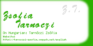 zsofia tarnoczi business card